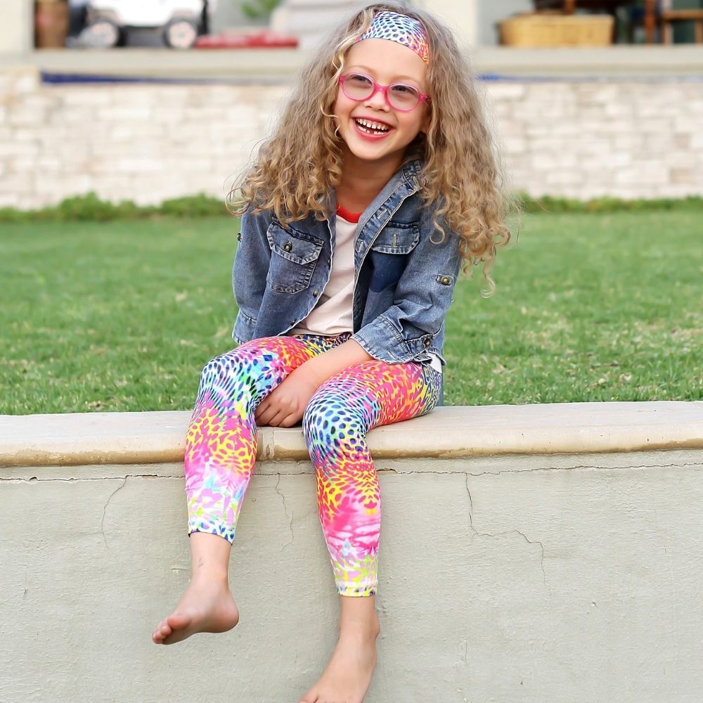 Rainbow Leopard Poppets Leggings