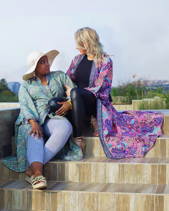 Silk Kimono - Purple/Pink