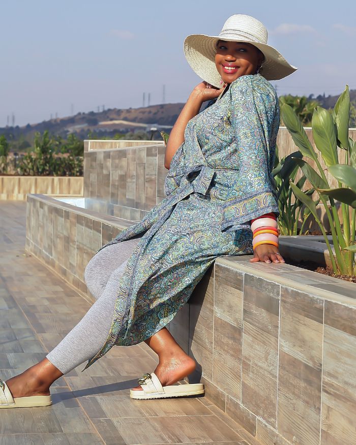 Silk Kimono - Green/turquoise
