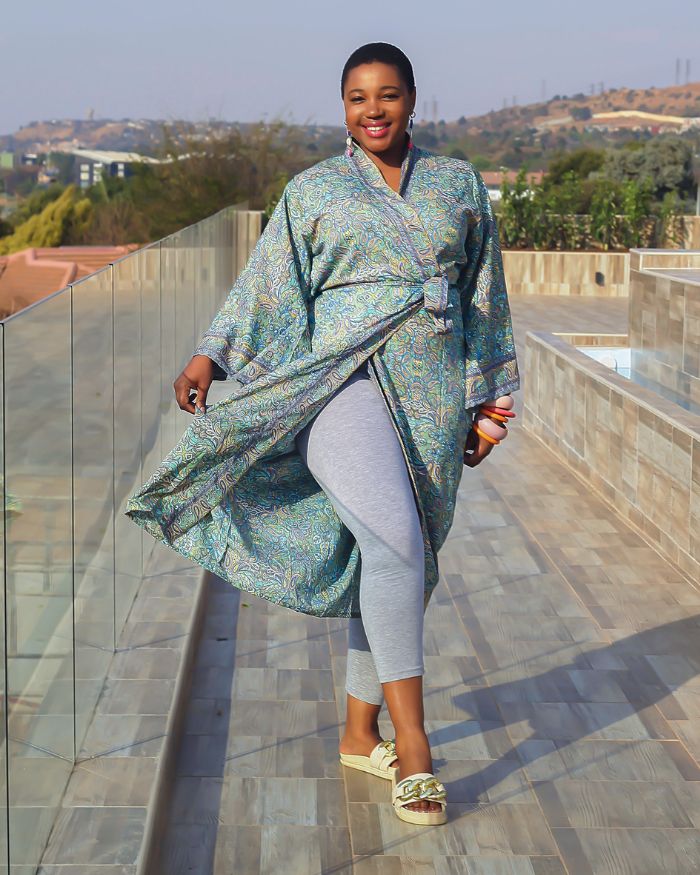 Silk Kimono - Green/turquoise