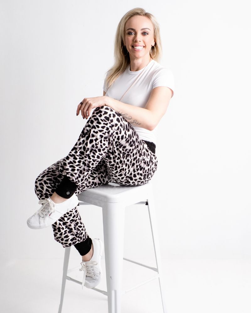 Jogger brushed polyester - White Leo