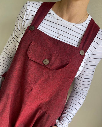 Dungarees - Maroon