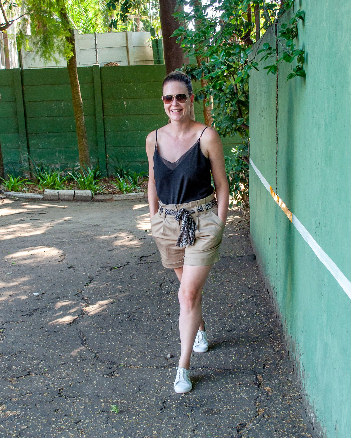 Paperbag Shorts - Tan